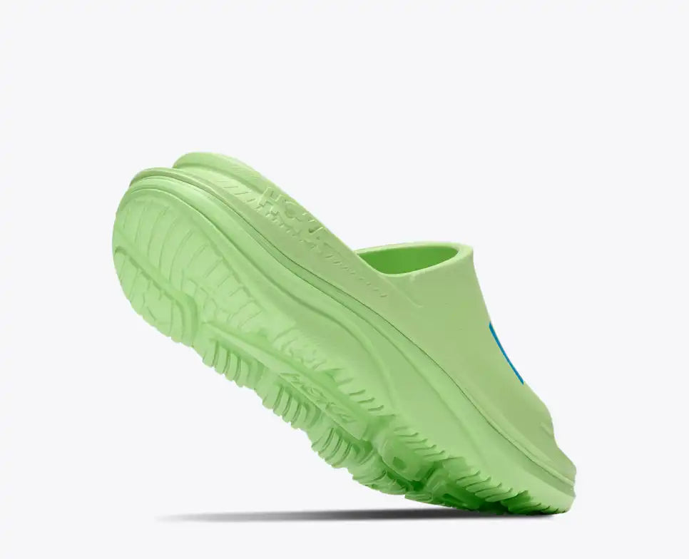HOKA Ora Athletic Slide Unisex product view 4 — Tart Apple / Skyward Blue