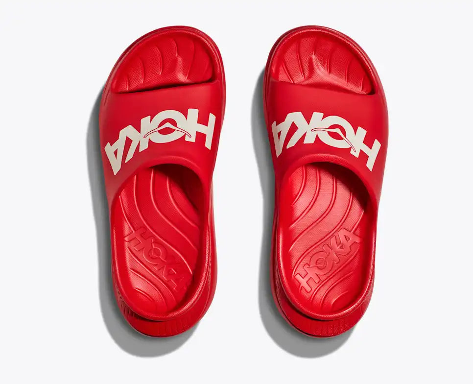HOKA Ora Athletic Slide Unisex product view 2 — Black / White