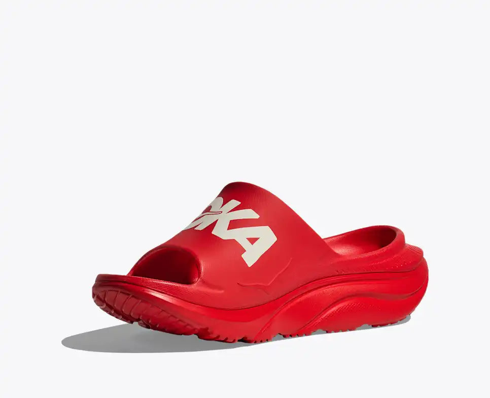 HOKA Ora Athletic Slide Unisex product view 3 — Black / White
