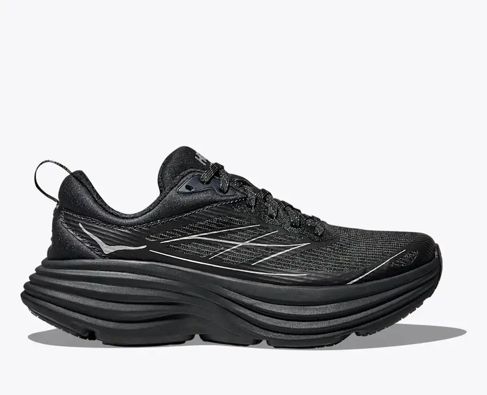 HOKA Stealth/Tech Bondi 8 Caged Unisex product view 1 — Black / Silver