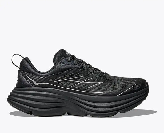 HOKA Stealth/Tech Bondi 8 Caged Unisex product view 1 — Black / Silver