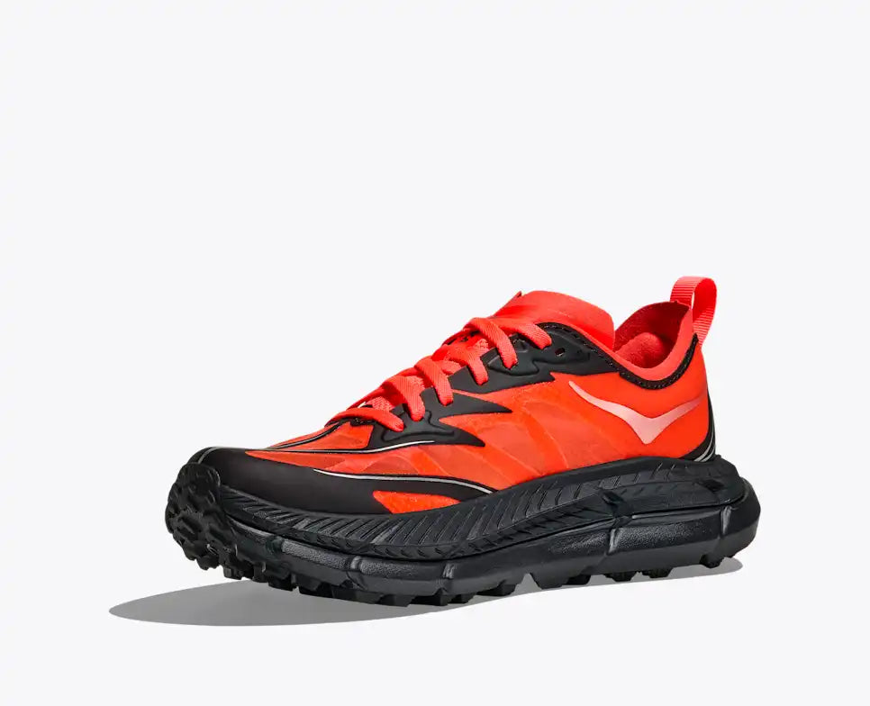 HOKA Mafate Speed 4 Lite Unisex product view 3 — Neon Flame / Black
