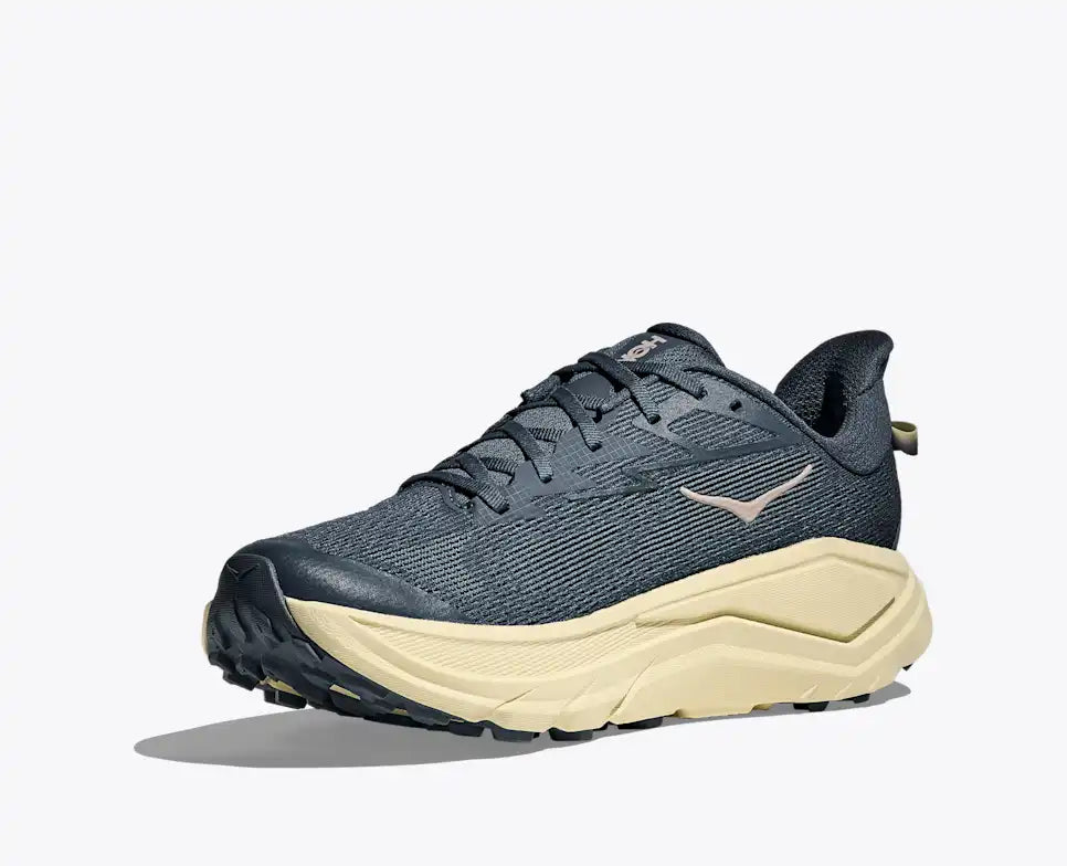 HOKA Challenger 8 Men's product view 3 — Faded Navy / Pampas Grass