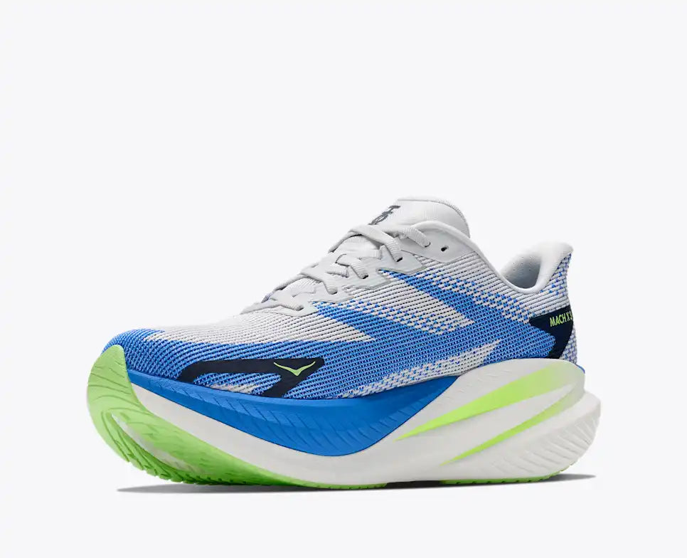 HOKA Mach X 3 Men's product view 3 — Cosmic Grey / Virtual Blue