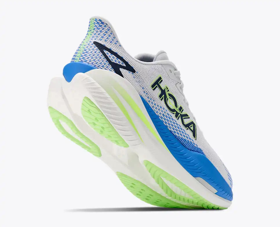 HOKA Mach X 3 Men's product view 4 — Cosmic Grey / Virtual Blue