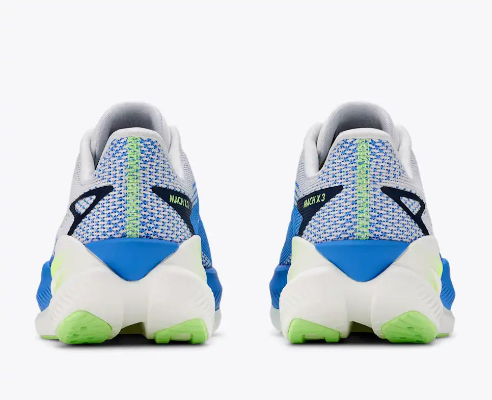HOKA Mach X 3 Men's product view 5 — Cosmic Grey / Virtual Blue