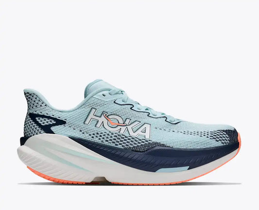 HOKA Mach X 3 Women's product view 1 — Glimmering Blue / Varsity Navy