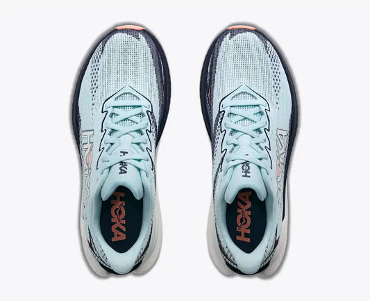 HOKA Mach X 3 Women's product view 2 — Glimmering Blue / Varsity Navy