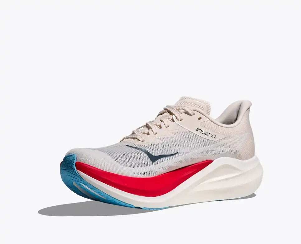 HOKA Rocket X 3 Unisex product view 3 — Alabaster / Frost