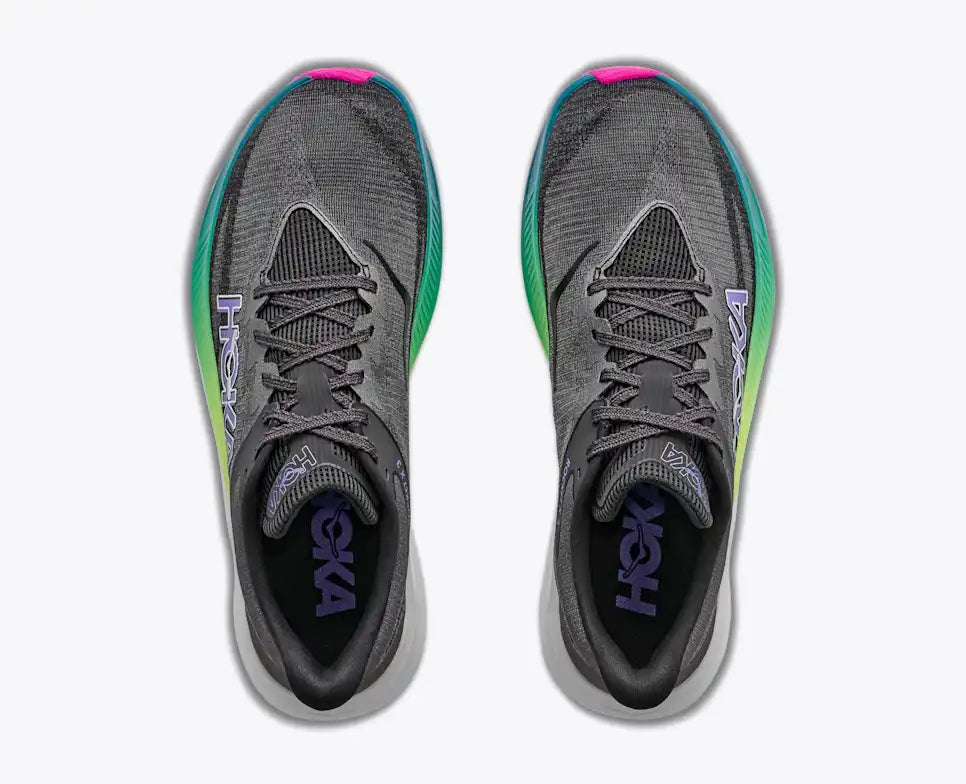 HOKA Rocket X 3 Unisex product view 2 — Black / Neon Nebula