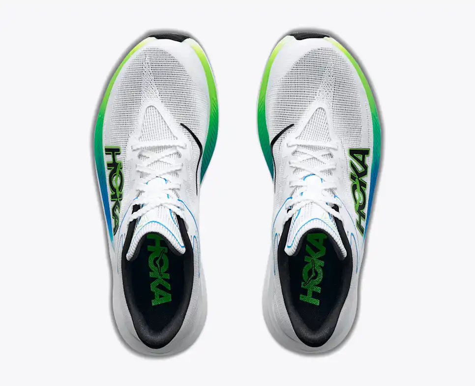 HOKA Rocket X 3 Unisex product view 2 — Frost / Electric Lime