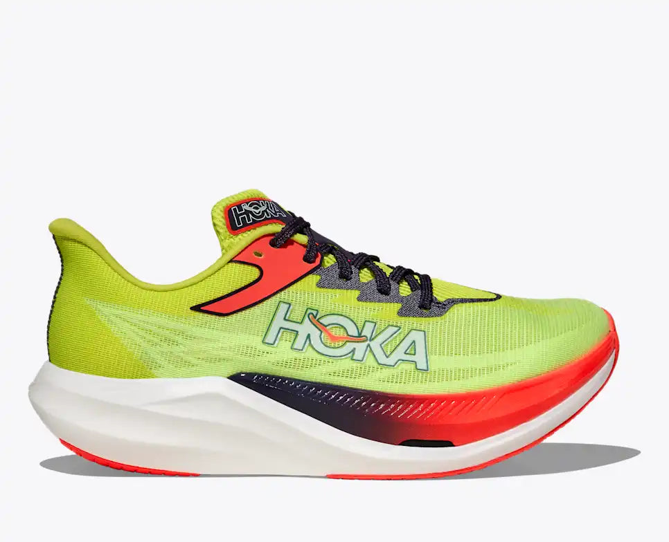 HOKA Rocket X 3 Unisex product view 1 — Neon Yuzu / Squid Ink