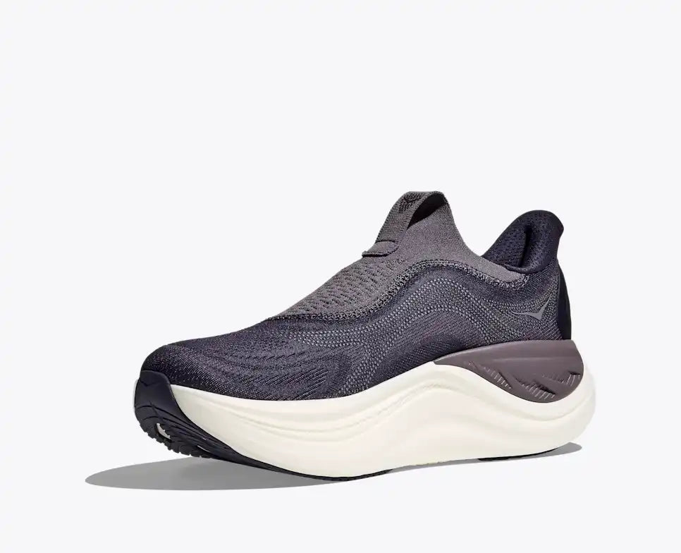 HOKA Skyward Laceless Men's product view 3 — Squid Ink / Neon Yuzu