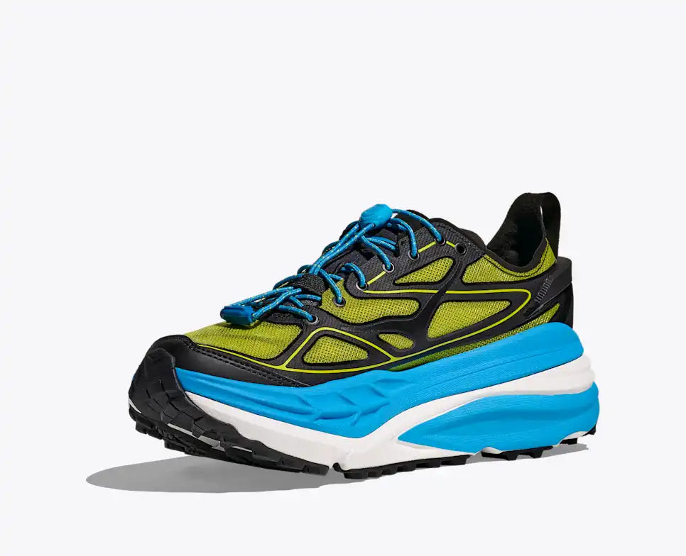 HOKA Stinson One7 Unisex product view 3 — Black / Skyward Blue