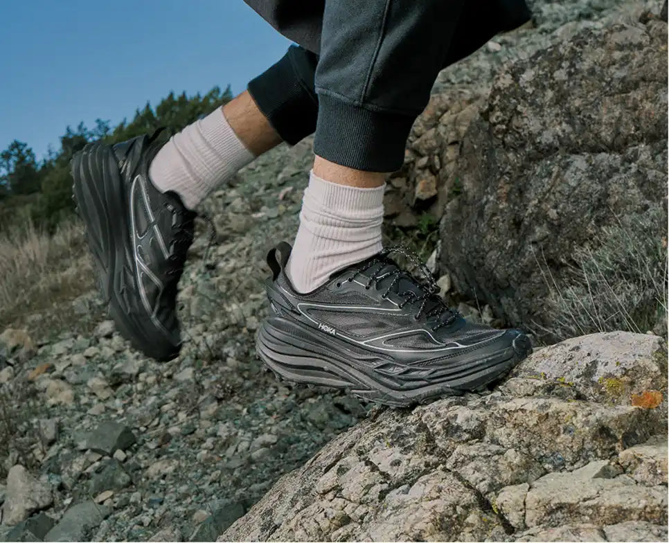 HOKA Stinson One7 Unisex product view 5 — Black / Silver