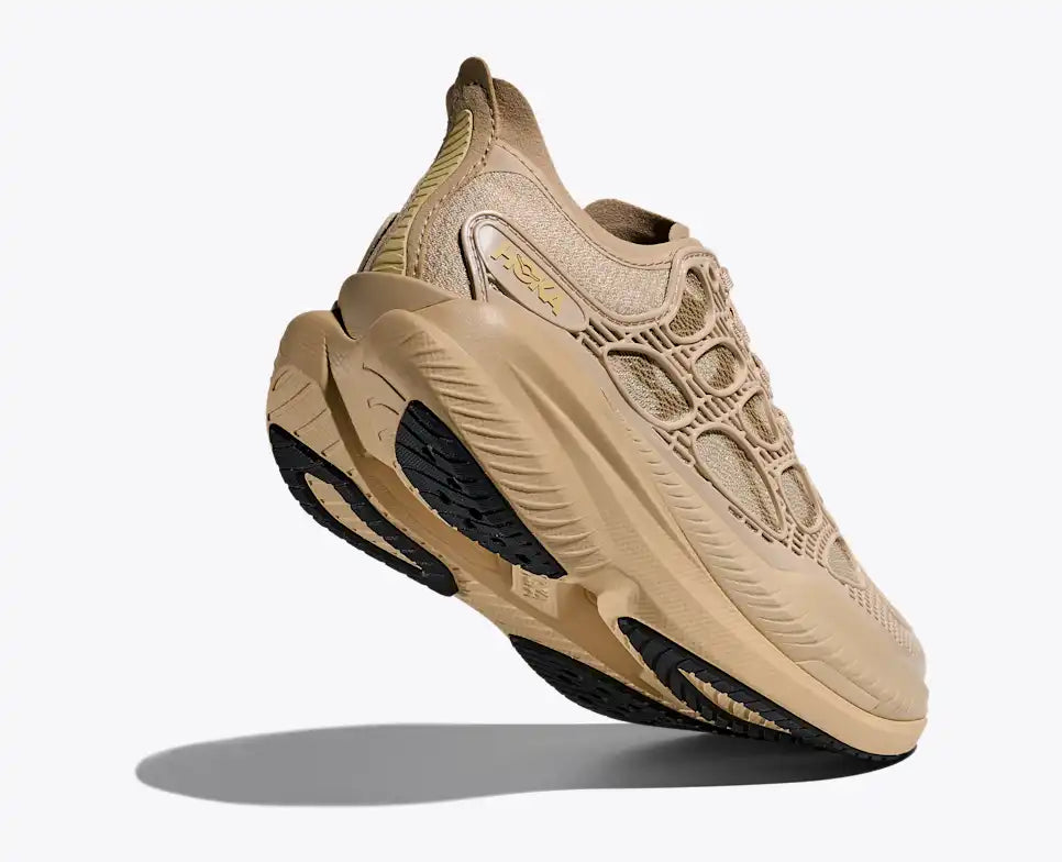 HOKA Mach X Caged Unisex product view 4 — Cream / Split Pea