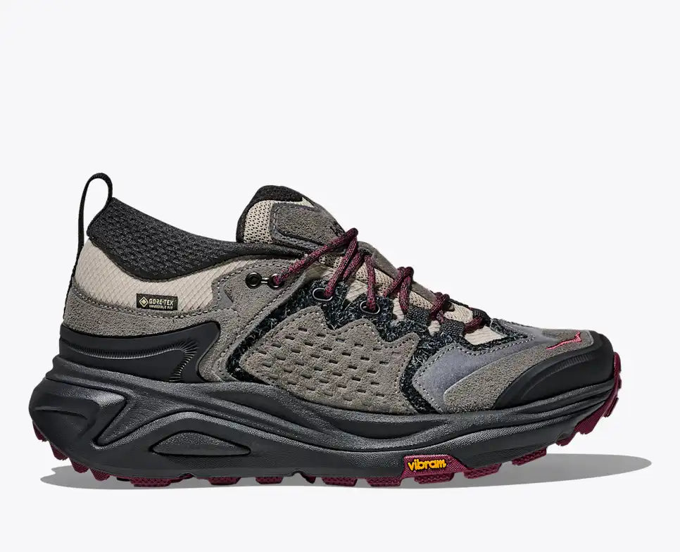 HOKA Elite Terrain System Kaha 3 Low GORE-TEX Unisex product view 1 — Black / Stone Fruit