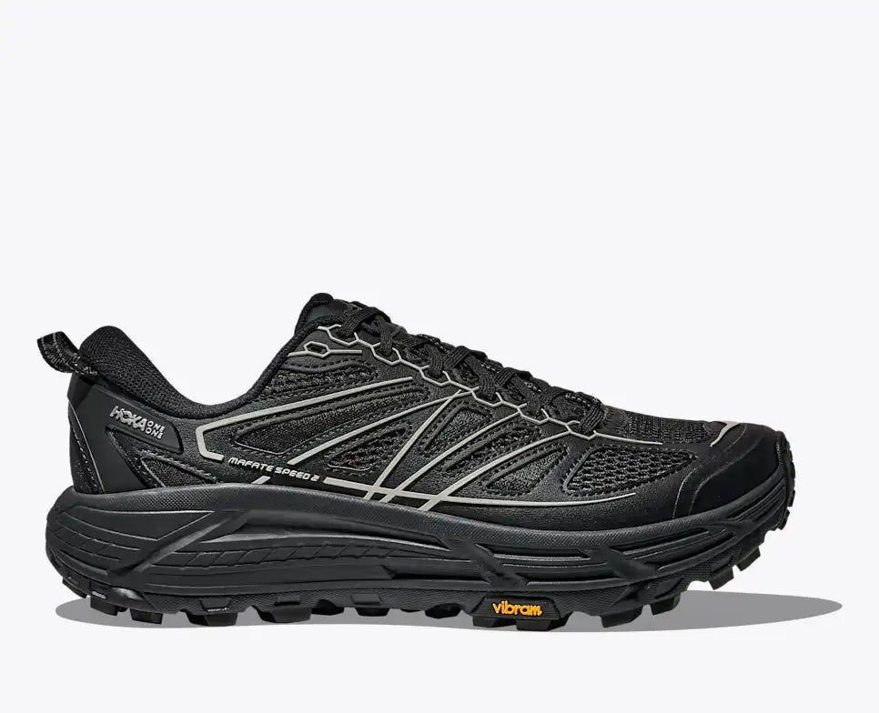 HOKA Stealth/Tech Mafate Speed 2 Unisex product view 1 — Black / Carbon Black