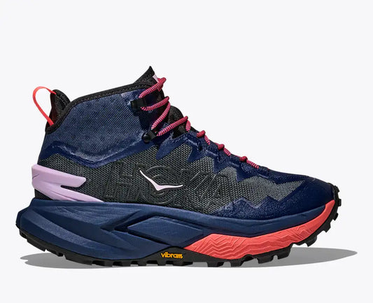 HOKA Mafate Hike Women's product view 1 — Midnight Blue / Neon Flame