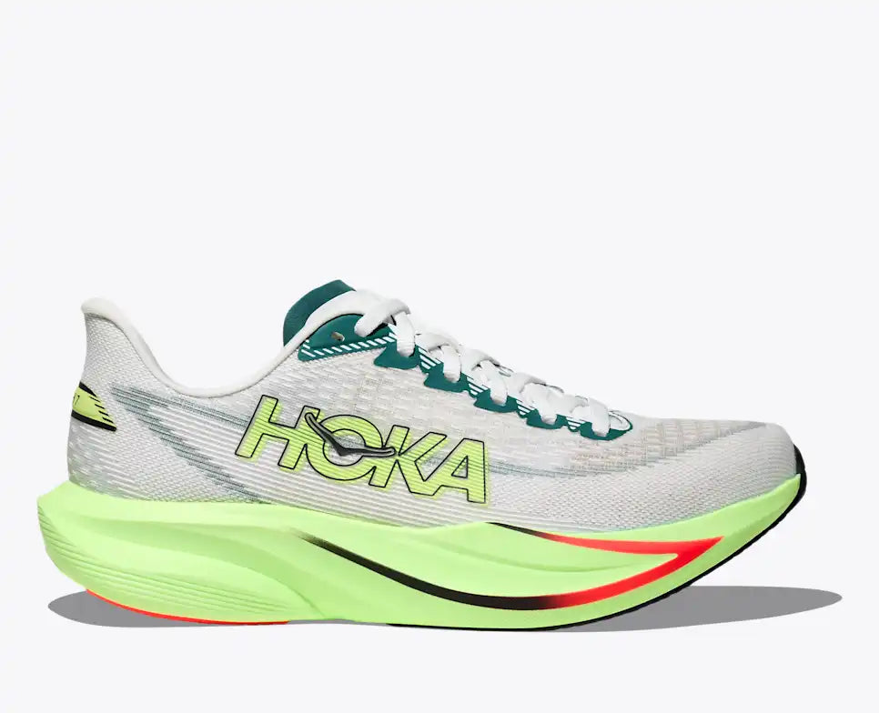 HOKA Mach 7 Men's product view 1 — Frost / Neon Yuzu