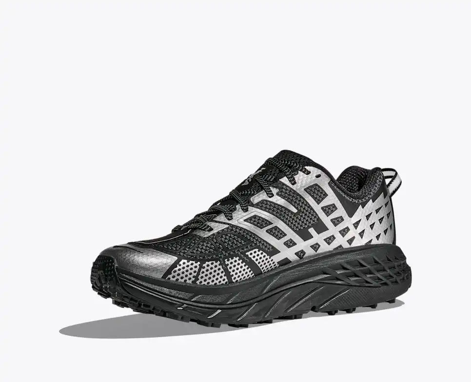 HOKA Stealth/Tech Speedgoat 2 Unisex product view 3 — Black / Stardust