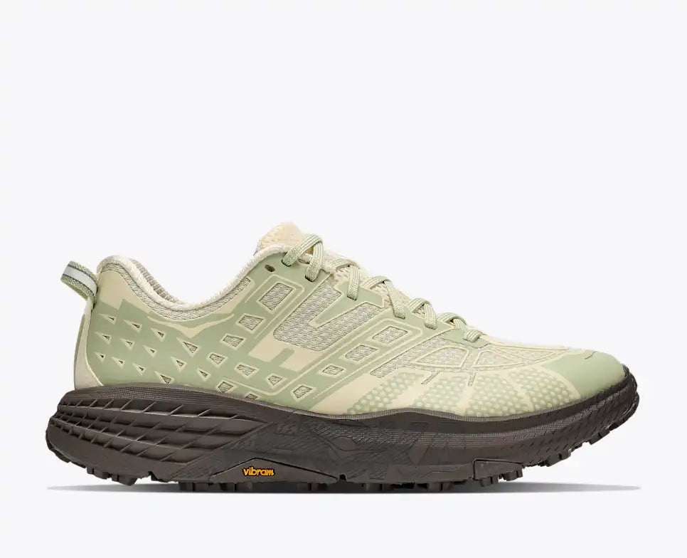 HOKA Stealth/Tech Speedgoat 2 Unisex product view 1 — Morning Dew / Cliff Grey