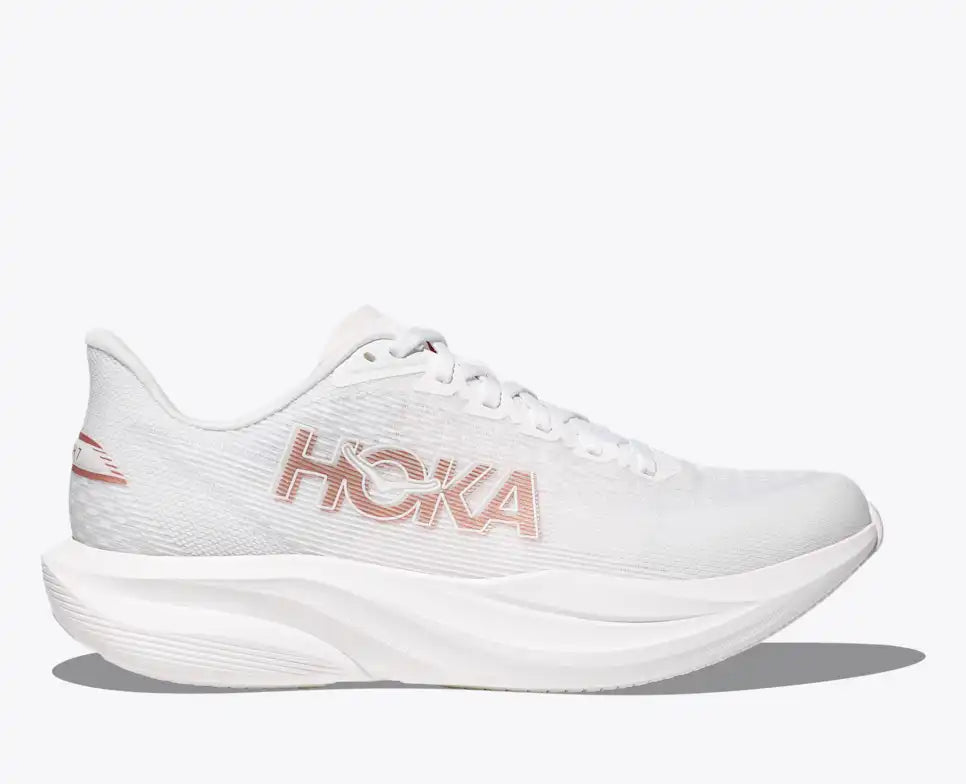 HOKA Mach 7 Women's product view 1 — Frost / Rose Gold