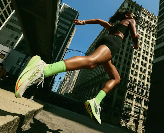 HOKA Mach 7 Women's product view 2 — Frost / Rose Gold
