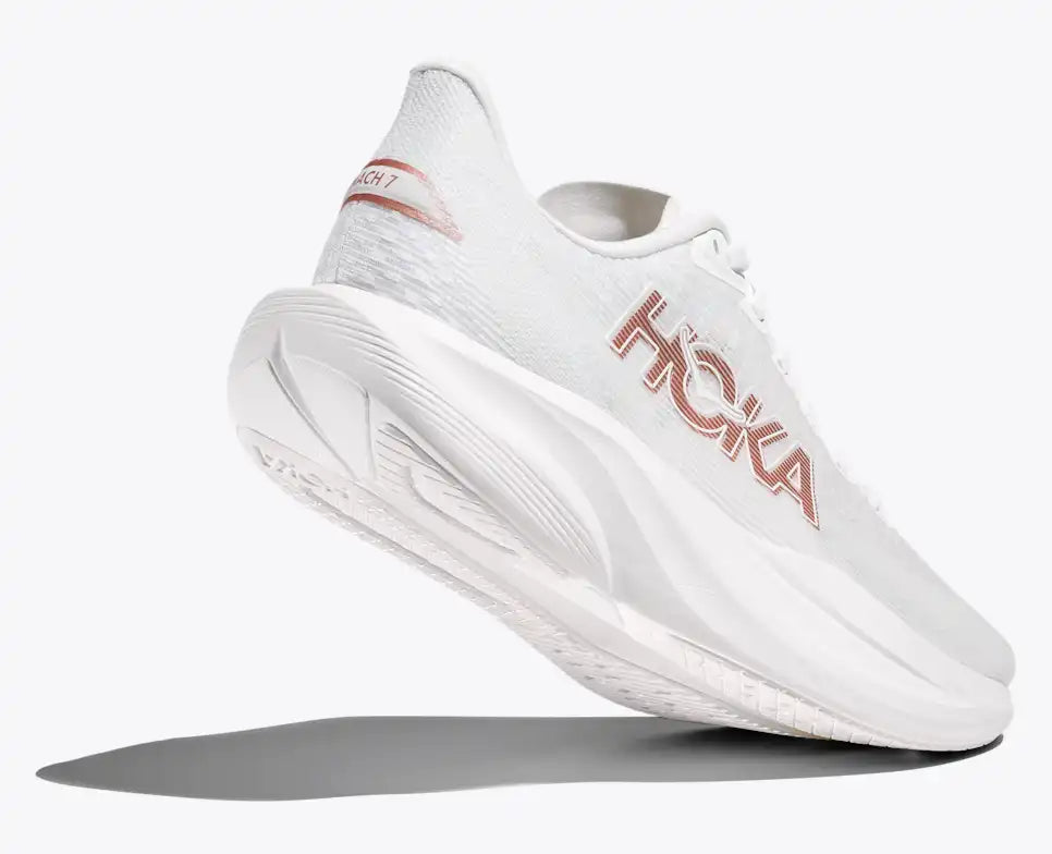HOKA Mach 7 Women's product view 4 — Frost / Rose Gold
