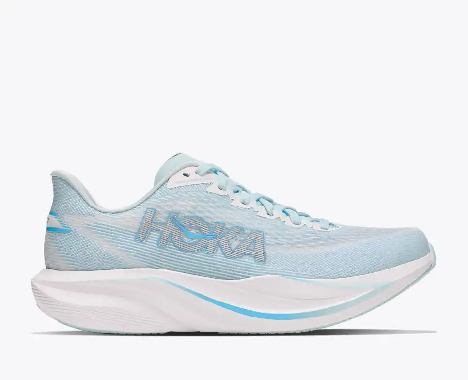 HOKA Mach 7 Women's product view 1 — Glimmering Blue / Frost
