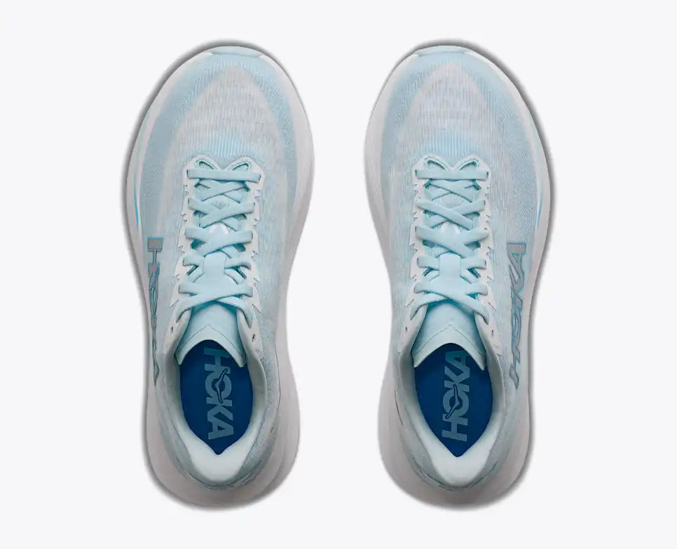 HOKA Mach 7 Women's product view 2 — Glimmering Blue / Frost
