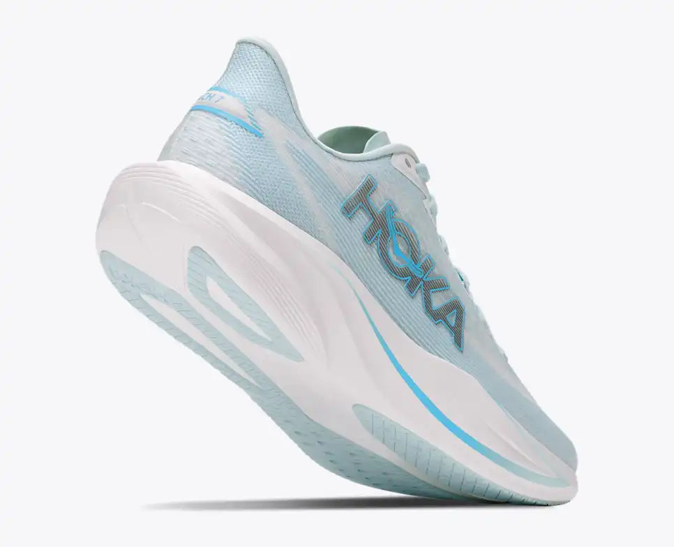 HOKA Mach 7 Women's product view 4 — Glimmering Blue / Frost