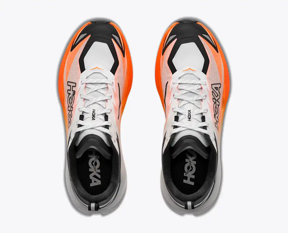 HOKA Zinal 3 Men's product view 2 — Frost / Neon Tangerine