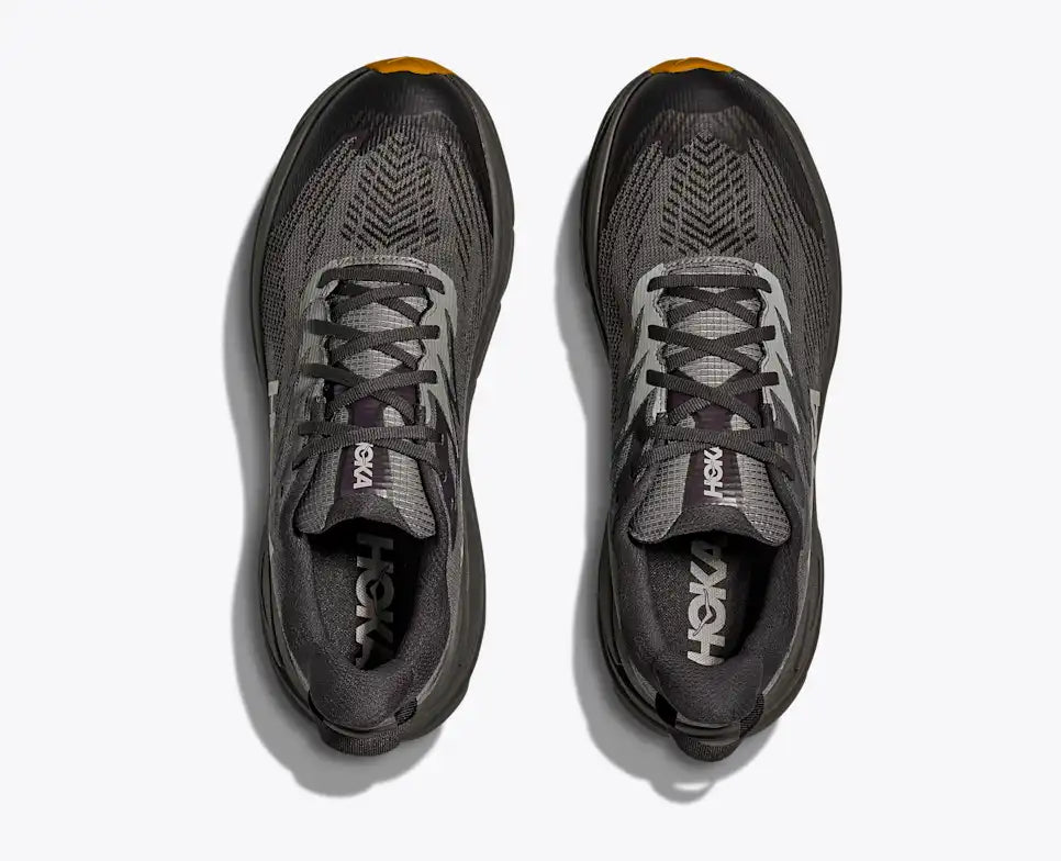 HOKA Challenger 8 GORE-TEX Men's product view 2 — Asphalt Grey / Varsity Yellow
