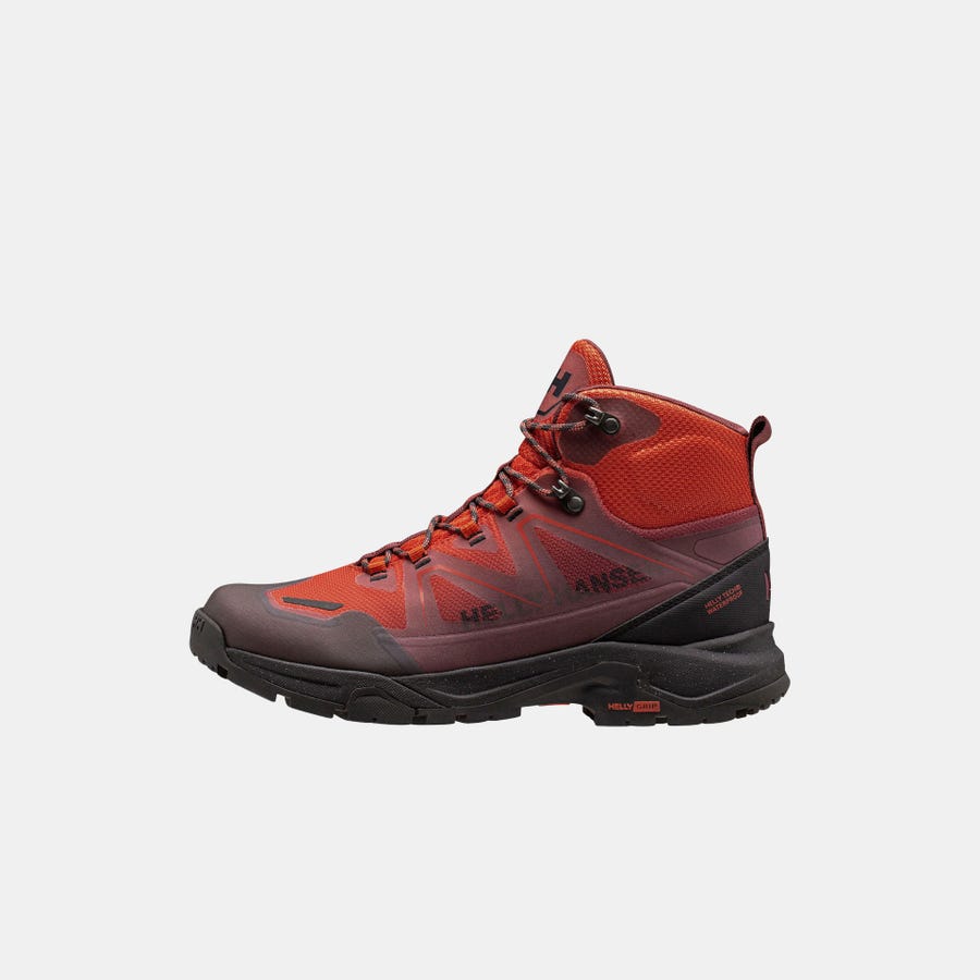 Helly Hansen Men's Cascade HELLY TECH® Waterproof Mid Cut Hiking Boots product view 1 — Patrol Orange