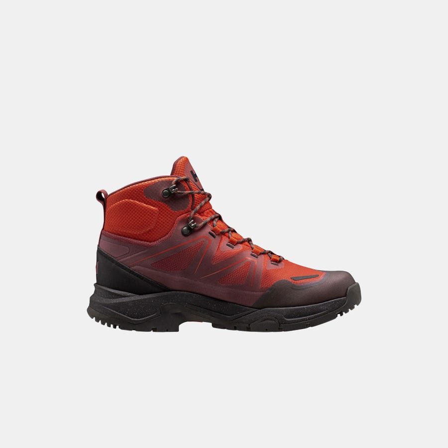 Helly Hansen Men's Cascade HELLY TECH® Waterproof Mid Cut Hiking Boots product view 2 — Patrol Orange
