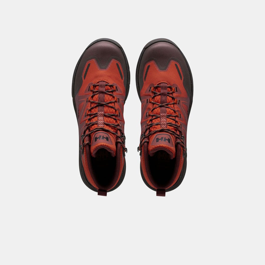 Helly Hansen Men's Cascade HELLY TECH® Waterproof Mid Cut Hiking Boots product view 3 — Patrol Orange