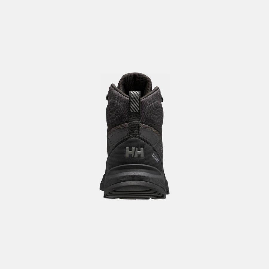 Helly Hansen Men's Cascade HELLY TECH® Waterproof Mid Cut Hiking Boots product view 4 — Black / New Light Grey