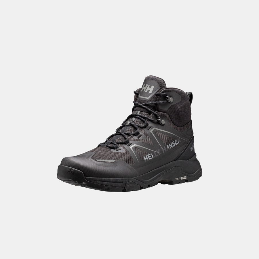 Helly Hansen Men's Cascade HELLY TECH® Waterproof Mid Cut Hiking Boots product view 6 — Black / New Light Grey