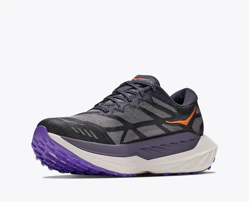 HOKA Rocket X Trail Men's product view 3 — Squid Ink / Neon Nebula
