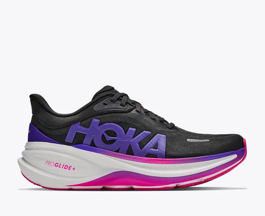 HOKA Clifton PRO Women — Carbon Black / Cosmic Purple — view 1