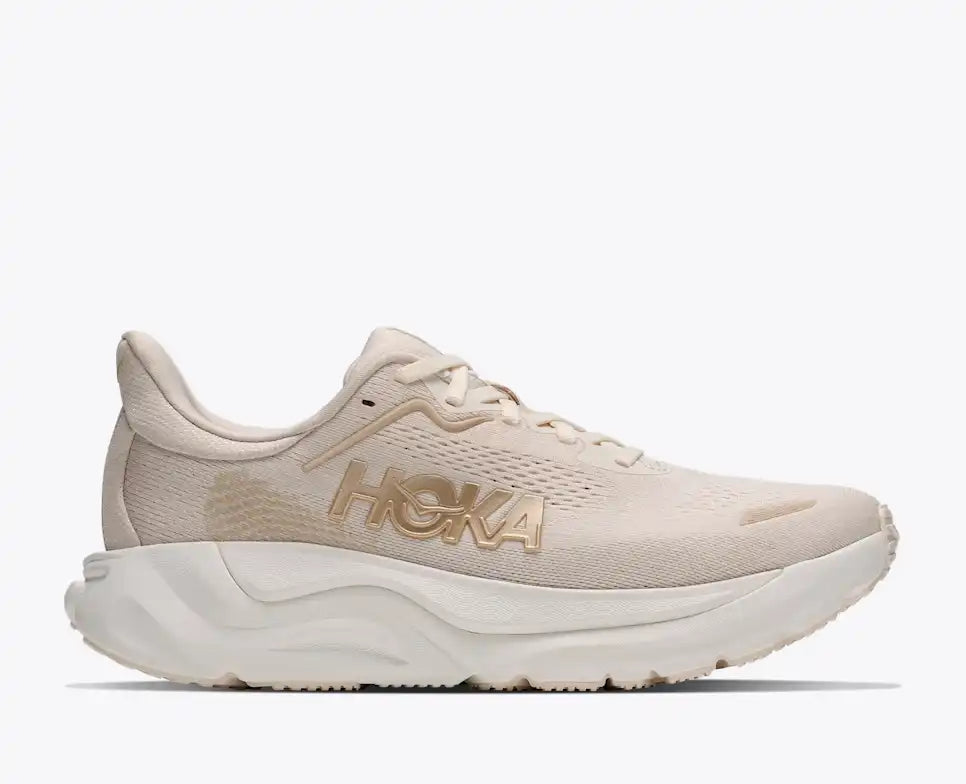 HOKA Arahi 9 Women's product view 1 — Alabaster / Oat Milk