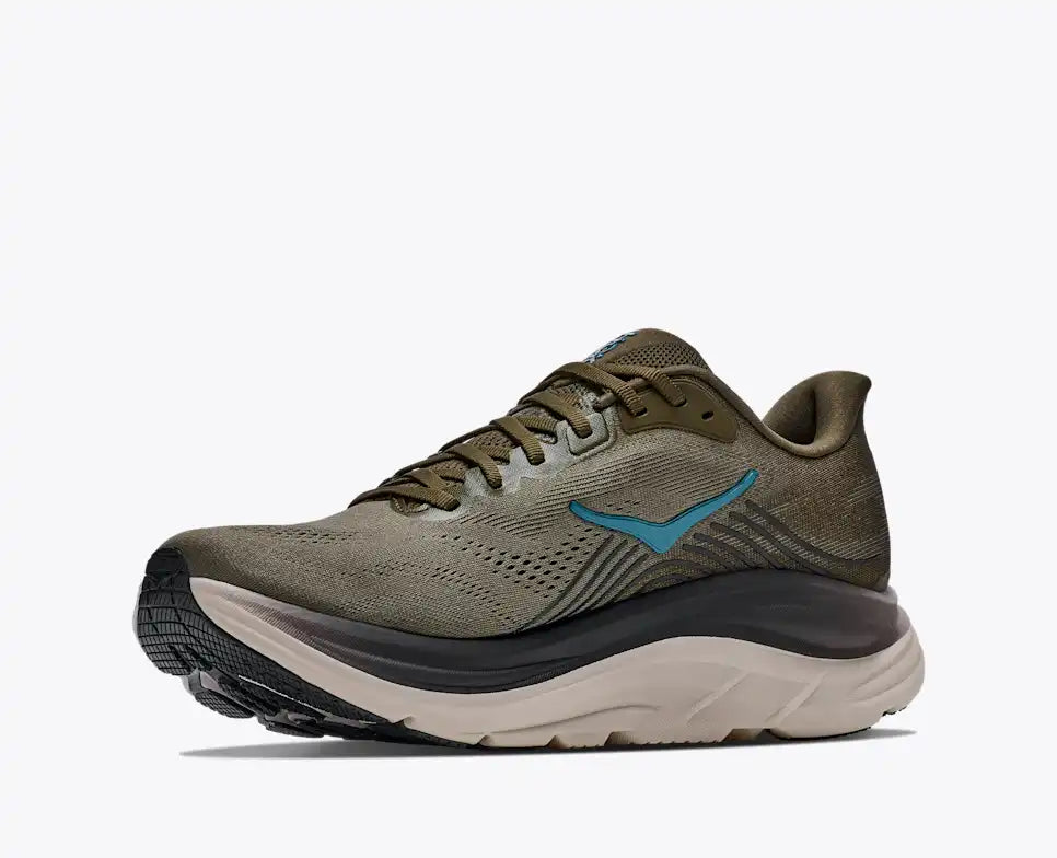 HOKA Clifton 11 Unisex product view 3 — Antique Olive / River Rock Grey