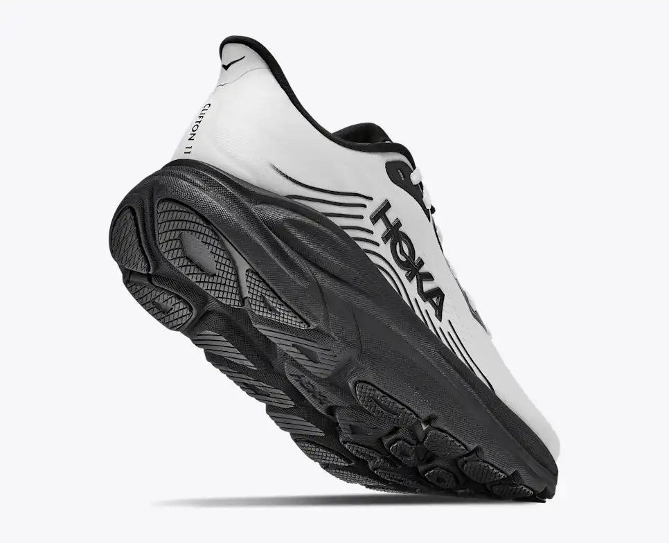 HOKA Clifton 11 Men's product view 3 — White / Black