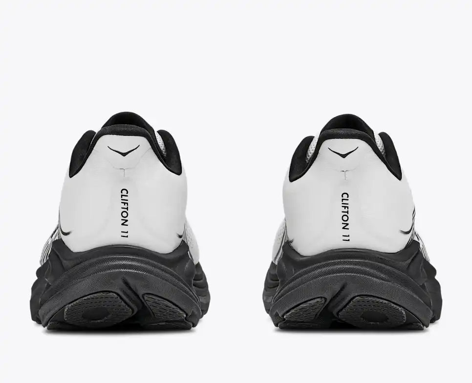 HOKA Clifton 11 Men's product view 4 — White / Black