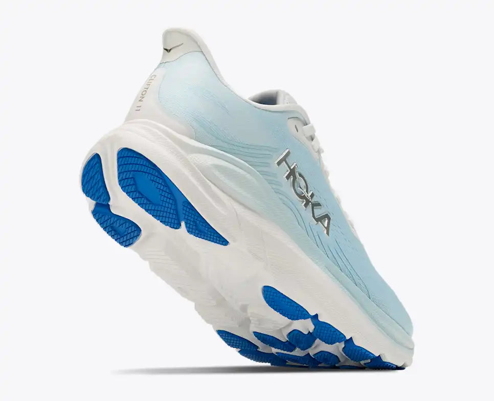 HOKA Clifton 11 Women's product view 3 — Frost / Glimmering Blue