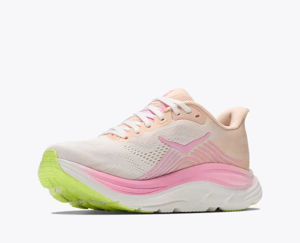 HOKA Clifton 11 Women's product view 2 — Tangerine Glow / White