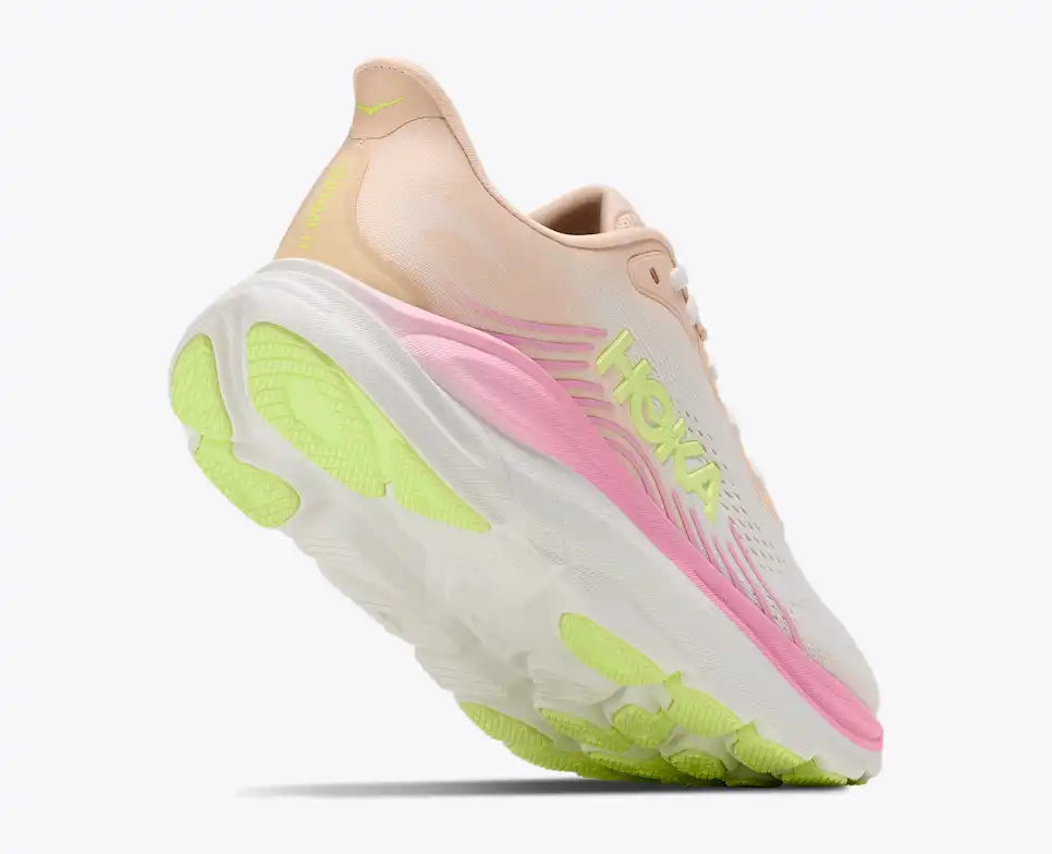 HOKA Clifton 11 Women's product view 3 — Tangerine Glow / White