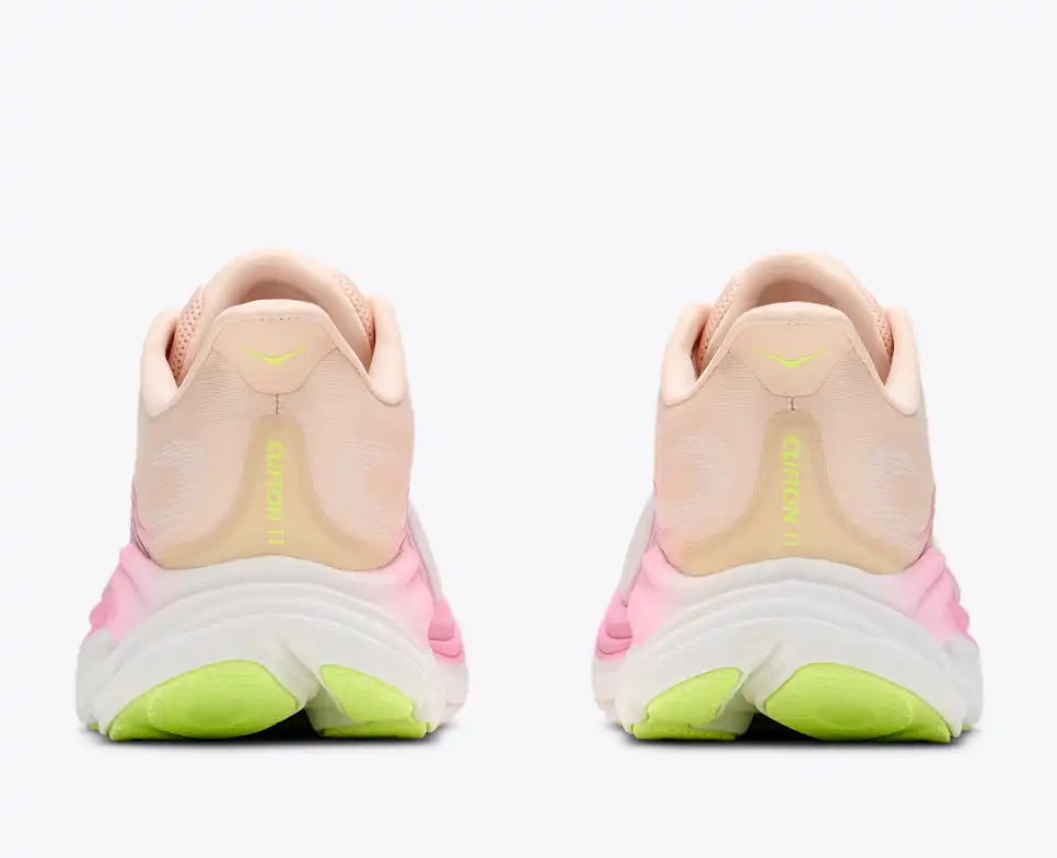 HOKA Clifton 11 Women's product view 4 — Tangerine Glow / White