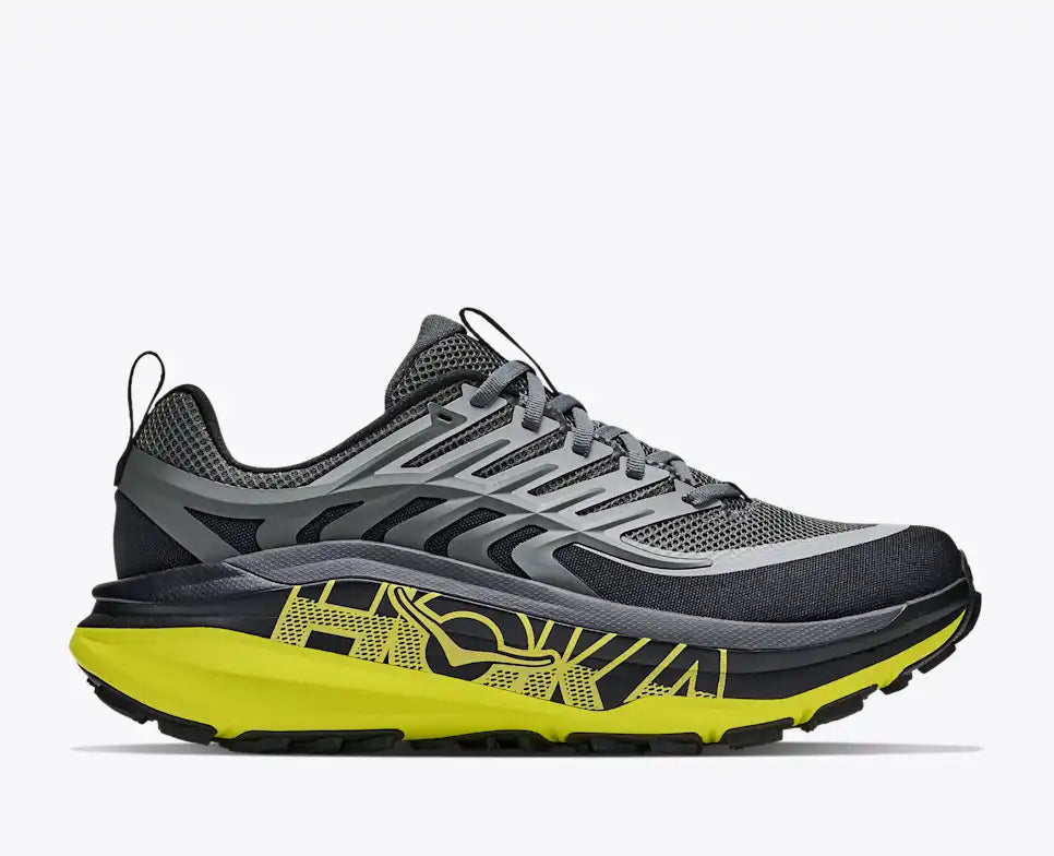 HOKA Stinson 8 Men's product view 1 — Black / Hoka Citrus